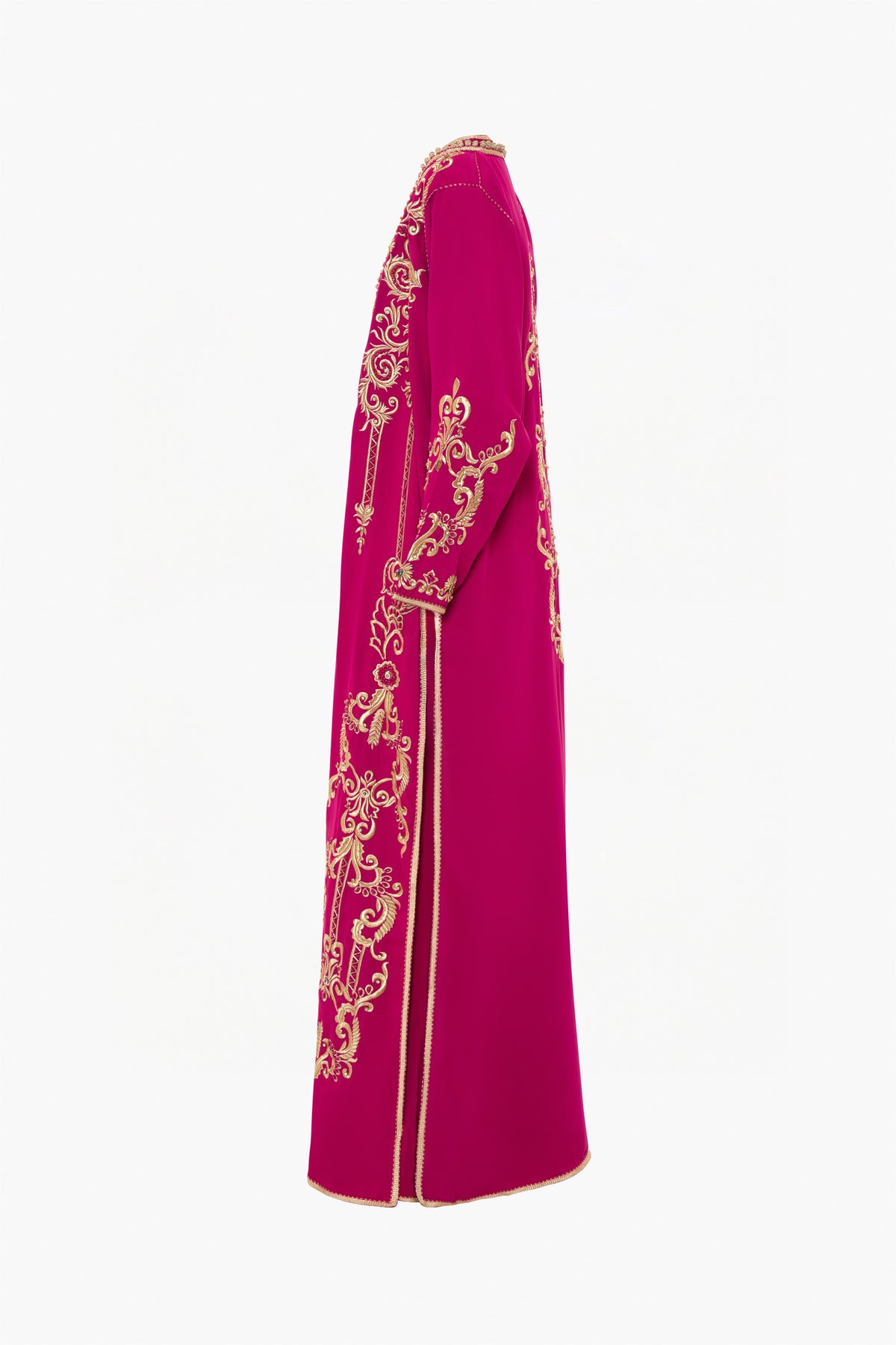 Kaftan Magenta Silk Handcrafted